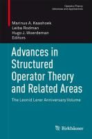 Produktbild: Advances in Structured Operator Theory and Related Areas