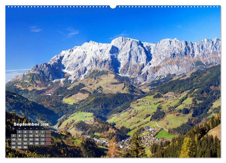 Produktbild: Die weiten T&auml;ler im Salzburger Land (hochwertiger Premium Wandkalender 2026 DIN A2 quer), Kunstdruck in Hochglanz