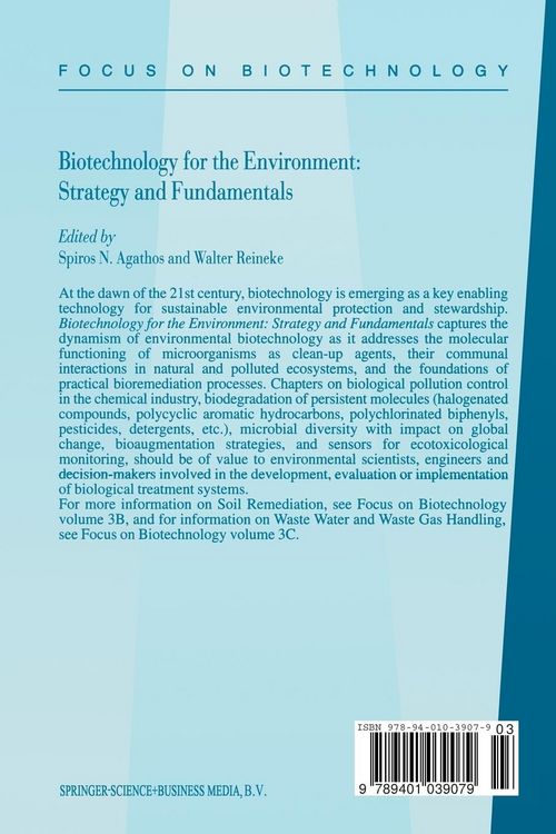 Produktbild: Biotechnology for the Environment: Strategy and Fundamentals