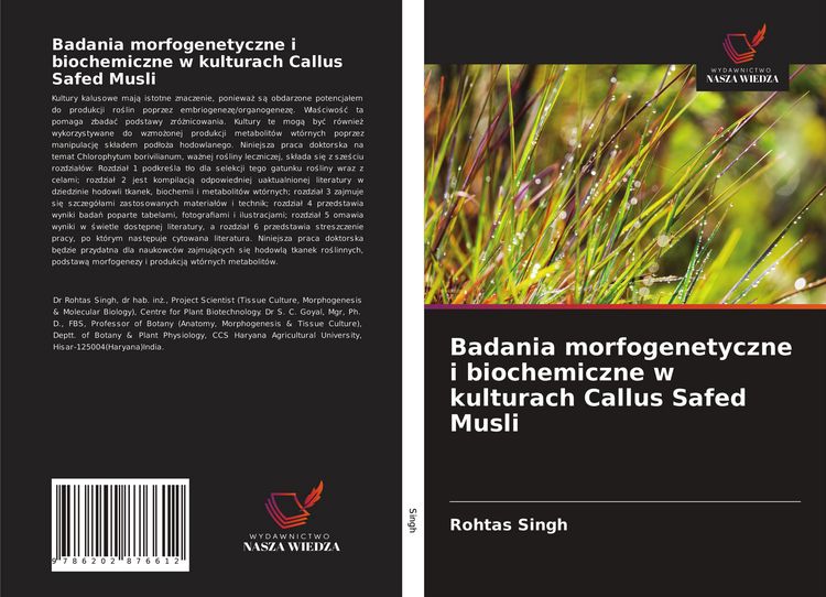 Produktbild: Badania morfogenetyczne i biochemiczne w kulturach Callus Safed Musli
