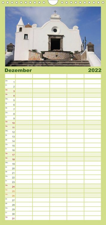 Produktbild: Ischia - Familienplaner hoch (Wandkalender 2022 , 21 cm x 45 cm, hoch)