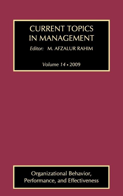 Produktbild: Current Topics in Management