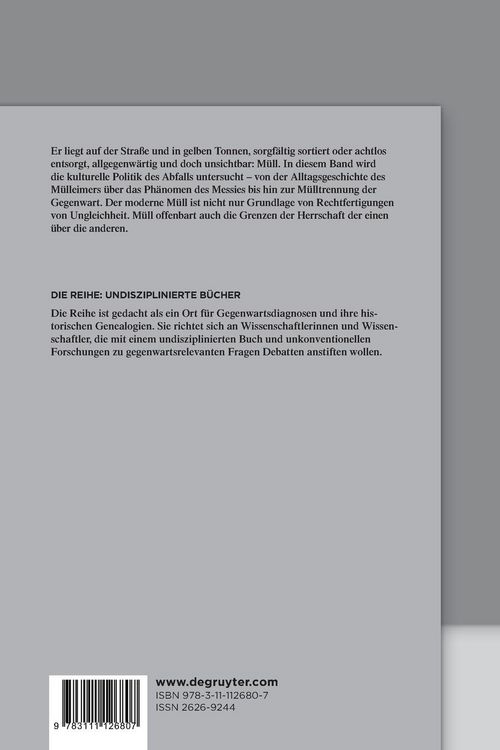 Produktbild: Die Politisierung des Abfalls