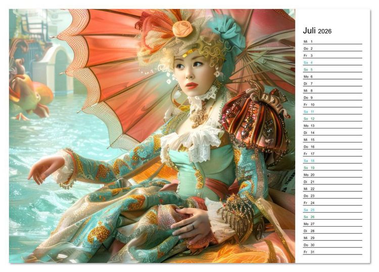 Produktbild: Venezianische Impressionen - Kunstvolle Fantasiewerke (PLANER) (Wandkalender 2026 DIN A2 quer), CALVENDO Monatskalender