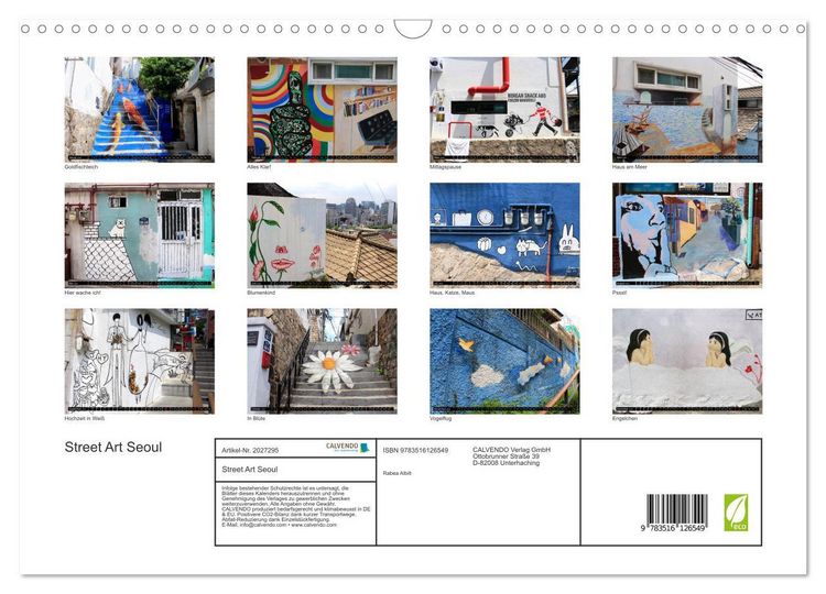 Produktbild: Street Art Seoul (Wandkalender 2026 DIN A3 quer), CALVENDO Monatskalender