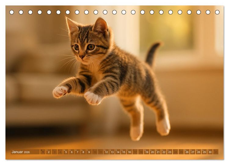 Produktbild: Katzenblicke &ndash; Eleganz und Anmut (Tischkalender 2026 DIN A5 quer), CALVENDO Monatskalender