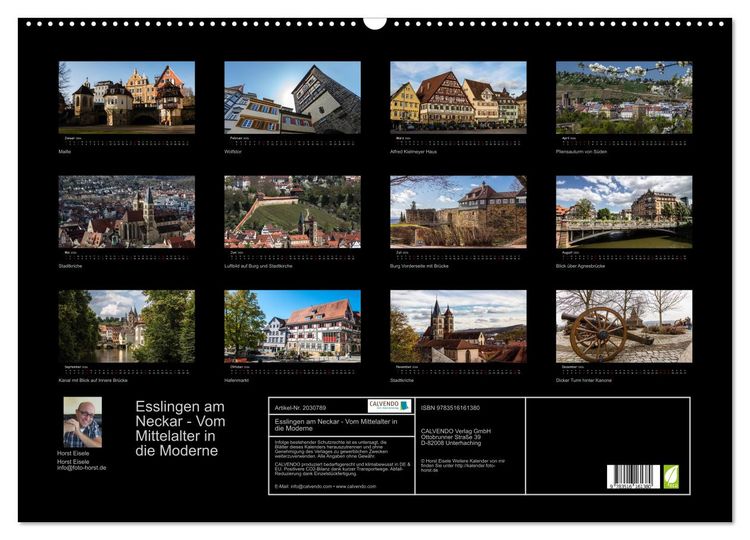 Produktbild: Esslingen am Neckar - Vom Mittelalter in die Moderne (Wandkalender 2026 DIN A2 quer), CALVENDO Monatskalender