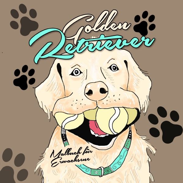 Produktbild: Golden Retriever Malbuch f&uuml;r Erwachsene