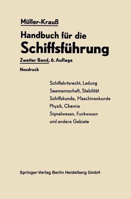 Produktbild: Handbuch f&uuml;r die Schiffsf&uuml;hrung