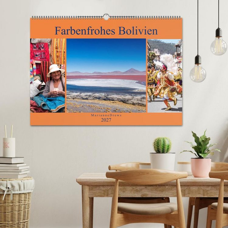 Produktbild: Farbenfrohes Bolivien (Wandkalender 2027 DIN A2 quer), CALVENDO Monatskalender