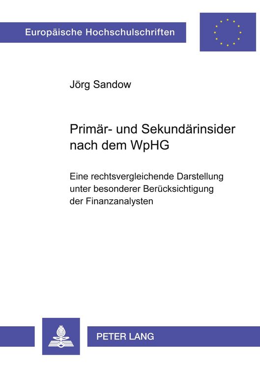 Produktbild: Prim&auml;r- und Sekund&auml;rinsider nach dem WpHG