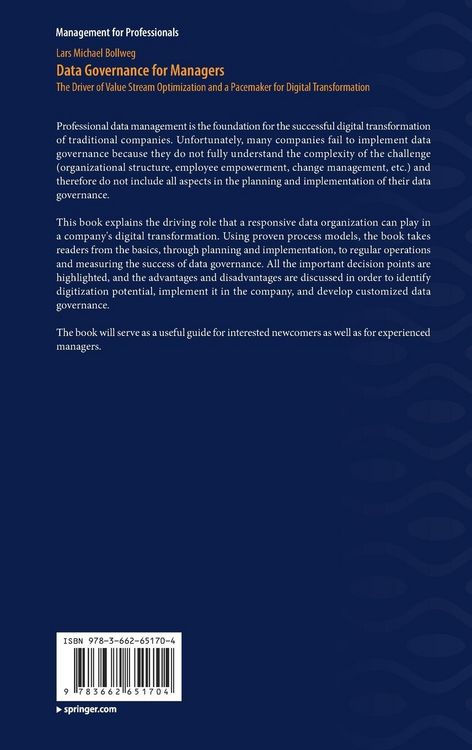 Produktbild: Data Governance for Managers