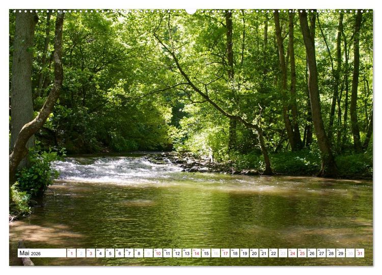 Produktbild: B&auml;che, Fl&uuml;sse, Seen - Wasser in der Eifel (Wandkalender 2026 DIN A2 quer), CALVENDO Monatskalender