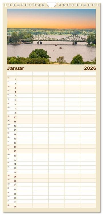 Produktbild: Familienplaner 2026 - Potsdam - Schl&ouml;sser, Parks und der Alte Fritz mit 5 Spalten (Wandkalender, 21 x 45 cm) CALVENDO