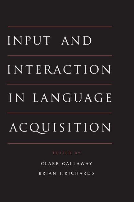 Produktbild: Input and Interaction in Language Acquisition