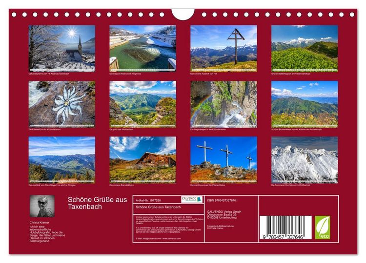 Produktbild: Sch&ouml;ne Gr&uuml;&szlig;e aus Taxenbach (Wandkalender 2026 DIN A4 quer), CALVENDO Monatskalender