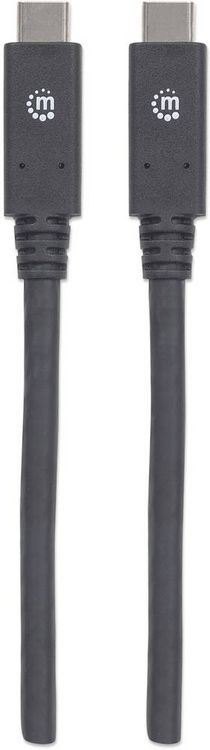 Produktbild: Manhattan USB-Kabel USB 3.2 Gen1 USB-C&reg; Stecker 2.00m Schwarz 354905