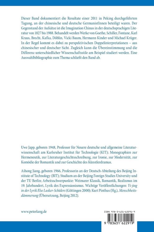 Produktbild: China in der deutschen Literatur 1827-1988