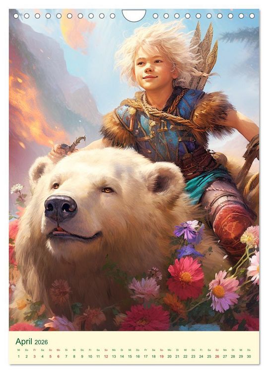 Produktbild: Im Zauberwald. Kleine Helden im magischen Druidenland (Wandkalender 2026 DIN A4 hoch), CALVENDO Monatskalender
