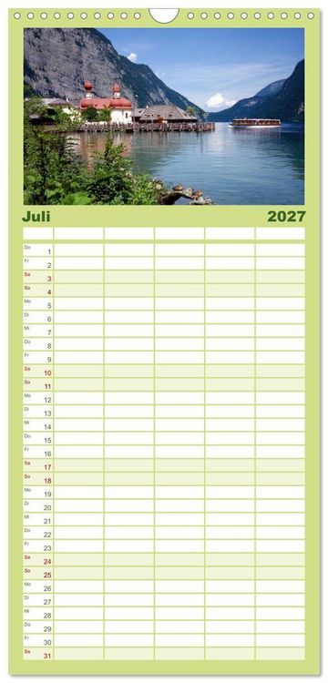 Produktbild: Familienplaner 2027 - Zauberhaftes Berchtesgadener Land mit 5 Spalten (Wandkalender, 21 x 45 cm) CALVENDO
