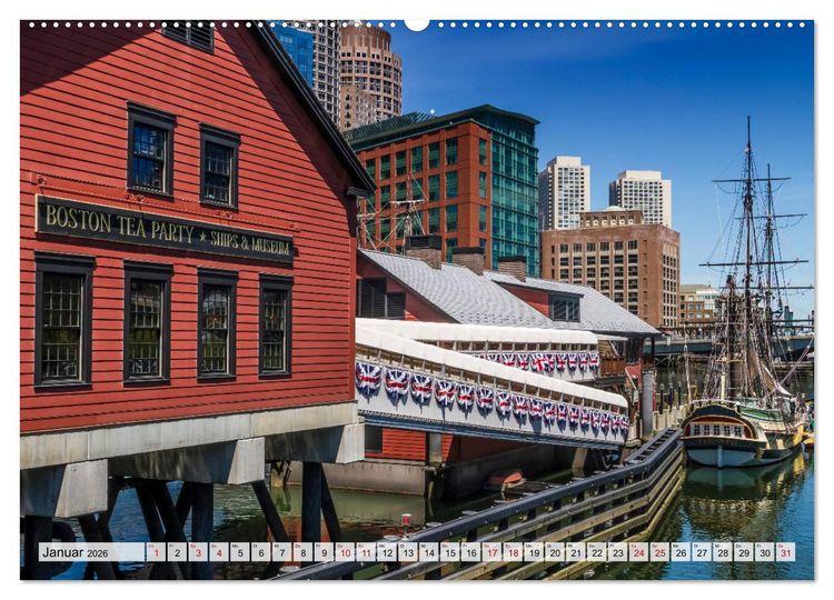 Produktbild: Stadtansichten aus Boston (hochwertiger Premium Wandkalender 2026 DIN A2 quer), Kunstdruck in Hochglanz