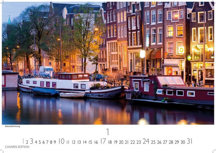 Produktbild: Amsterdam Kalender 2027 &ndash; Wandkalender | Fotokalender |Niederlande |Mitteleuropa 35x50cm - Atemberaubende Fotos von Amsterdams Sehensw&uuml;rdigkeiten, Kan&auml;len und kulturellen Highlights.