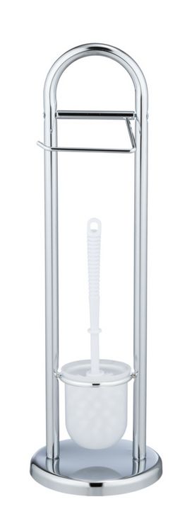 Produktbild: Stand WC-Garnitur Mod. Siena Chrom, aus Stahl