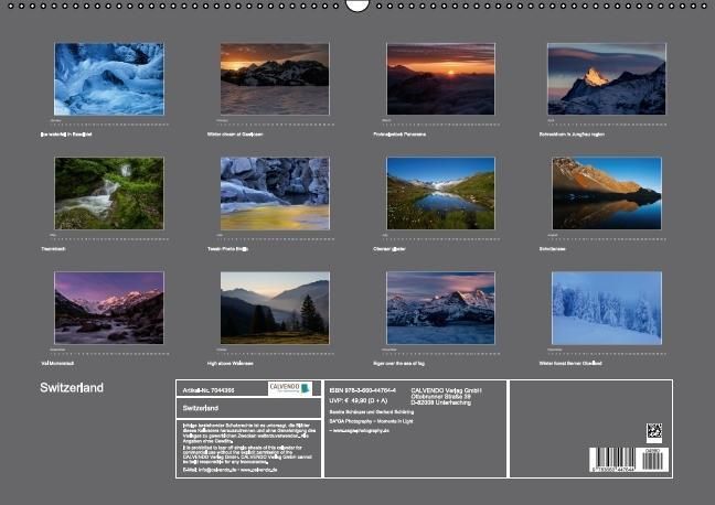 Produktbild: Switzerland (Wall Calendar perpetual DIN A2 Landscape)
