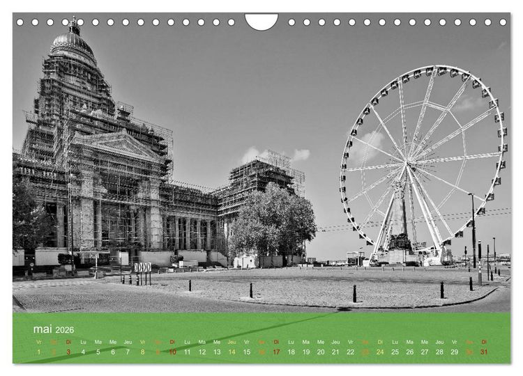 Produktbild: Bruxelles en confinement (Calendrier mural 2026 DIN A4 vertical), CALVENDO calendrier mensuel