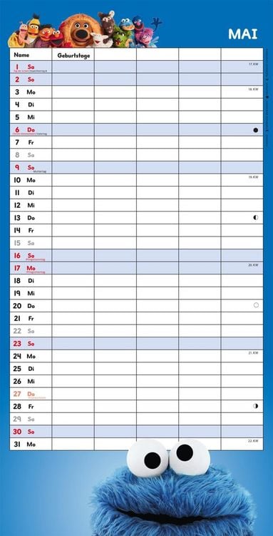 Produktbild: Sesamstra&szlig;e Familienkalender 2027