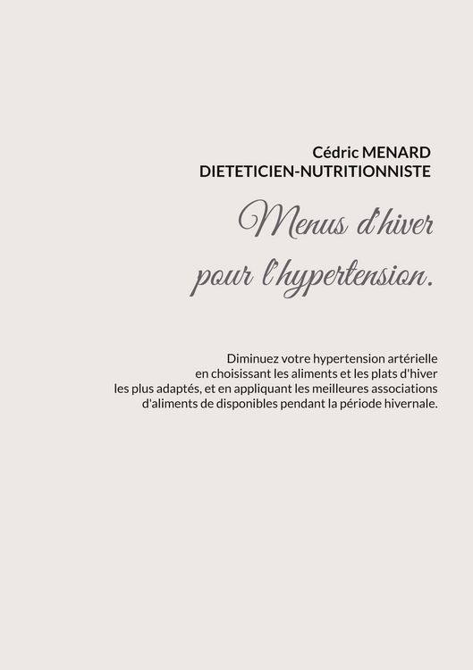 Produktbild: Menus d'hiver pour l'hypertension.