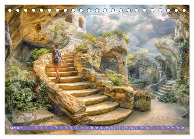 Produktbild: Treppenlabyrinthe &ndash; Die Suche nach dem Weg (Tischkalender 2027 DIN A5 quer), CALVENDO Monatskalender