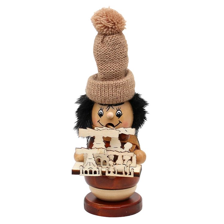 Produktbild: SIGRO Holz R&auml;uchermann "Markth&auml;ndler mit Strickm&uuml;tze un