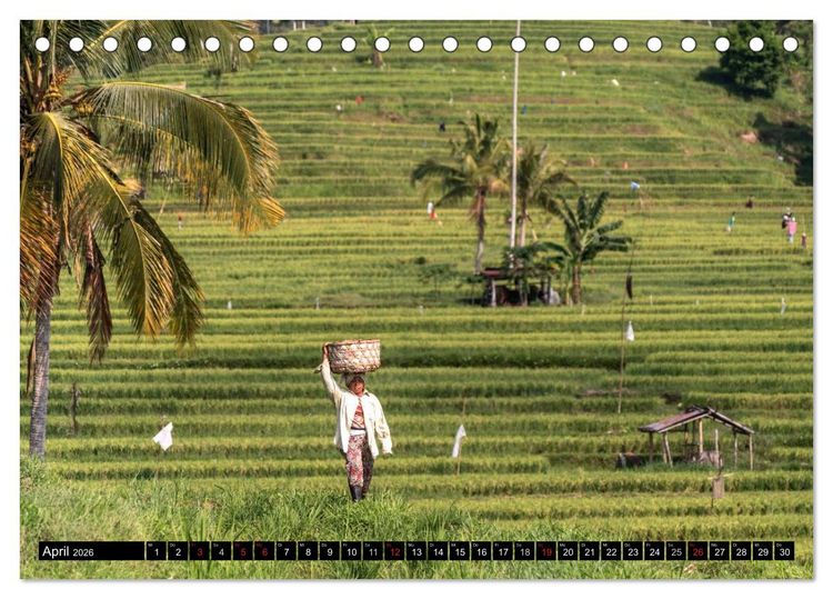 Produktbild: Bali - Indonesien (Tischkalender 2026 DIN A5 quer), CALVENDO Monatskalender