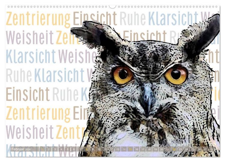 Produktbild: Mein wildes Krafttier und seine spirituellen Werte. (Wandkalender 2026 DIN A2 quer), CALVENDO Monatskalender