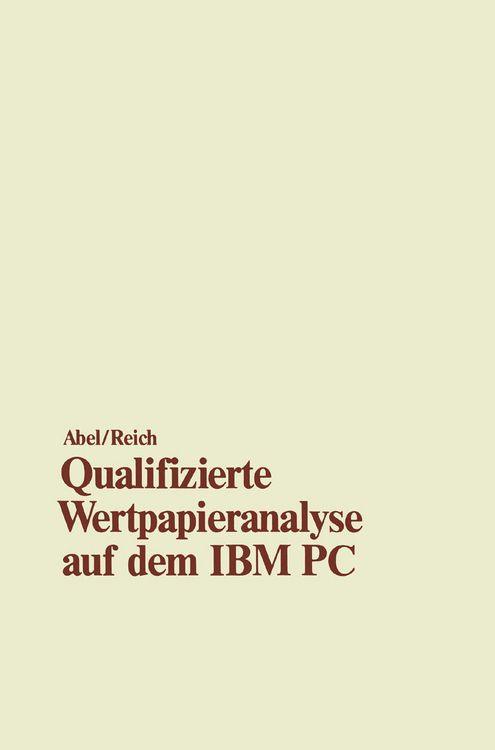 Produktbild: Qualifizierte Wertpapieranalyse auf dem IBM PC