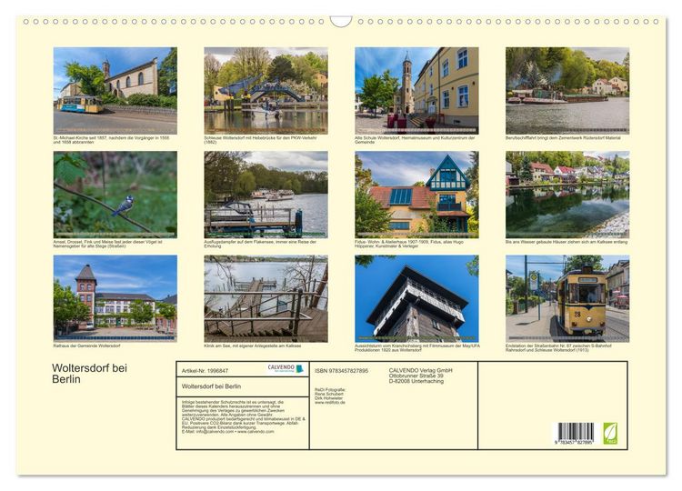 Produktbild: Woltersdorf bei Berlin (Wandkalender 2026 DIN A2 quer), CALVENDO Monatskalender