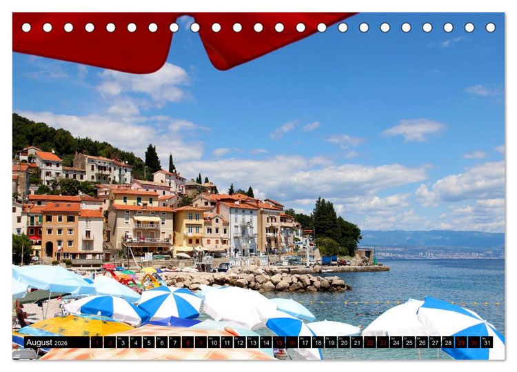Produktbild: Kroatische Adria - Von Opatija bis Krk (Tischkalender 2026 DIN A5 quer), CALVENDO Monatskalender