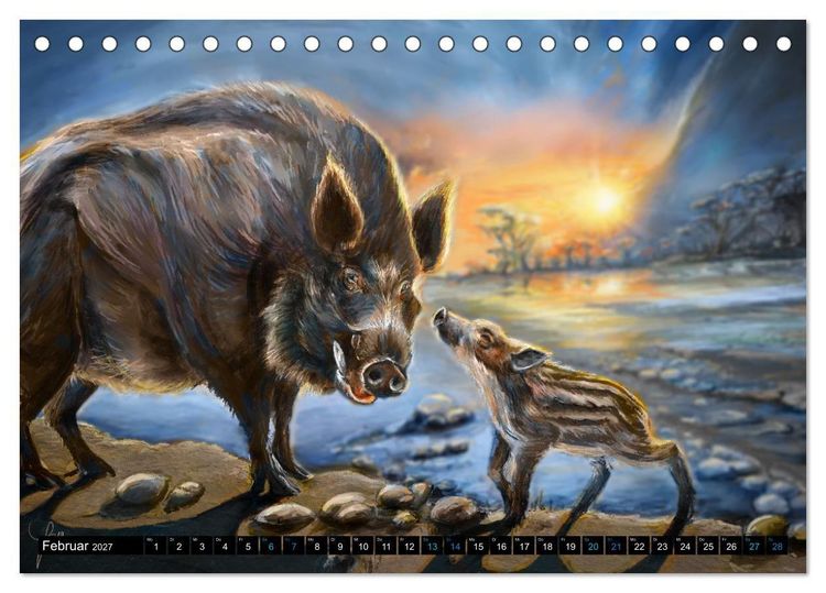 Produktbild: Tierfreunde (Tischkalender 2027 DIN A5 quer), CALVENDO Monatskalender