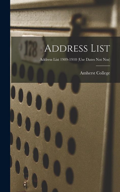 Produktbild: Address List; Address list 1909-1910 (use dates not nos)