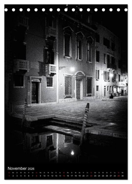 Produktbild: Venice Noir - Das etwas andere Venedig (Tischkalender 2026 DIN A5 hoch), CALVENDO Monatskalender