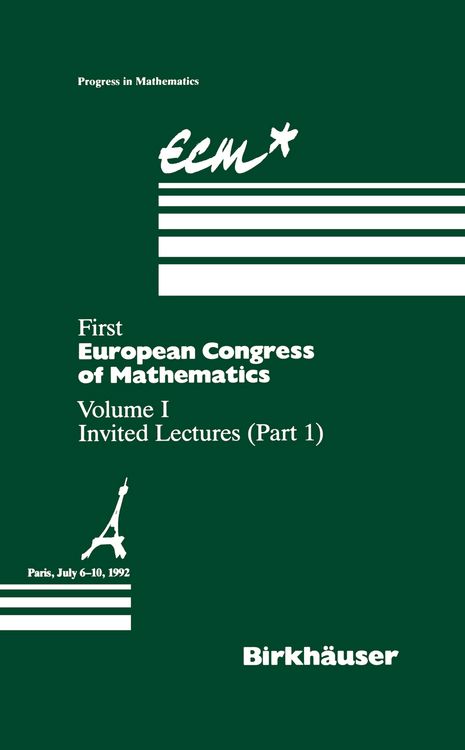 Produktbild: First European Congress of Mathematics Paris, July 6&ndash;10, 1992