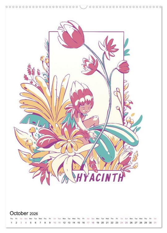 Produktbild: Enchanted World of Flowers (High Quality Premium Wall Calendar 2026 DIN A2 portrait),CALVENDO 12 Month Wall Calendar