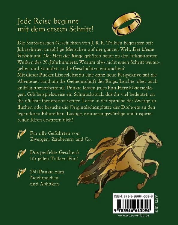 Produktbild: Die Bucket List f&uuml;r Tolkien Fans