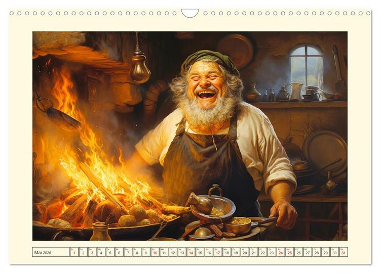 Produktbild: Das lachende Mittelalter. Spa&szlig; und Schenkelklopfer gab es schon immer! (Wandkalender 2026 DIN A3 quer), CALVENDO Monatskalender