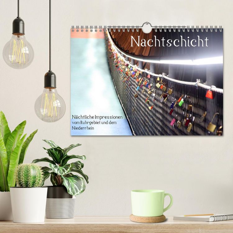 Produktbild: Nachtschicht - N&auml;chtliche Impressionen vom Ruhrgebiet und dem Niederrhein (Wandkalender 2026 DIN A4 quer), CALVENDO Monatskalender