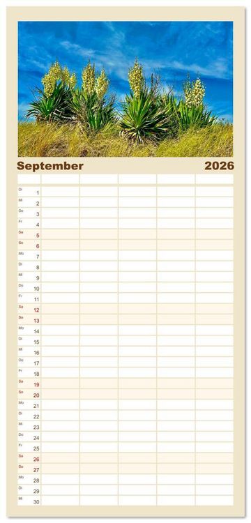 Produktbild: Familienplaner 2026 - Toskana - Etruskische K&uuml;ste mit 5 Spalten (Wandkalender, 21 x 45 cm) CALVENDO