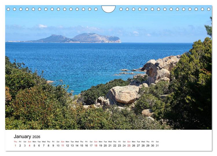Produktbild: Bays of Sardinia (Wall Calendar 2026 DIN A4 landscape), CALVENDO 12 Month Wall Calendar
