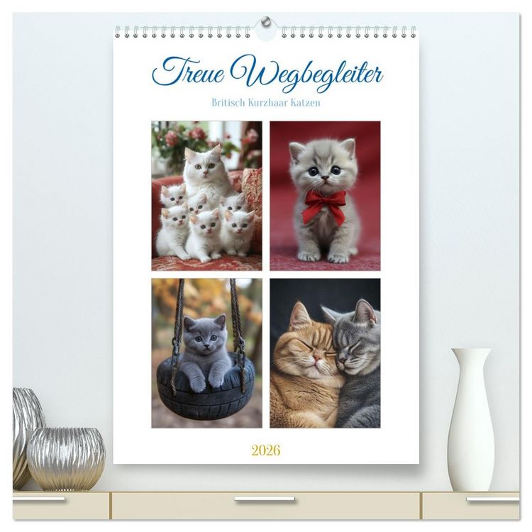 Produktbild: Treue Wegbegleiter (hochwertiger Premium Wandkalender 2026 DIN A2 hoch), Kunstdruck in Hochglanz