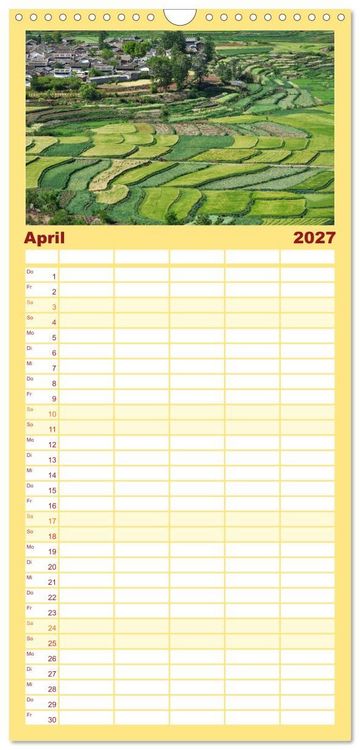Produktbild: Familienplaner 2027 - Asien - Kontinent der Farben mit 5 Spalten (Wandkalender, 21 x 45 cm) CALVENDO